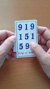 สติ๊กเกอร์เสริมดวงศาสตร์พลังตัวเลข 919-151-595 พกใส่กระเป๋าตัง ติดมือถือ รับทรัพย์เพิ่มความปัง