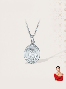 Mermaid Princess Crown Platinum Pendant PT950