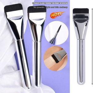 2pcs Widening Soft Mask Brush / Ultra Thin Straight Plastic Tube Makeup Foundation / Liquid Concealer Brush / Womens Skin Care Makeup Tools