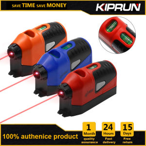 KIPRUN Mini Vertical Spirit Level Measuring Portable Infrared Laser Level Meter Cross Line Laser Tape 5M Measurement Gauge Tools