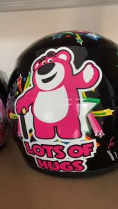 [BISA COD] HELM HALF FACE EVOLUTION MOTIF LOTSO PINK GLOSSY MIRIP GM EVO MURAH HELM DEWASA MOTIF LUCU FREE PACKING KARDUS/BOX
