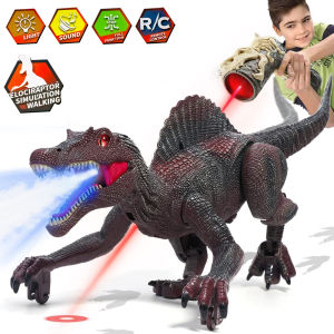 【Local Stock&COD】Kelaton 2.4G Remote Control Dinosaur Toys with Verisimilitude Sound Simulated Walking Dinosaur Robot Boys Girls Toy Gifts