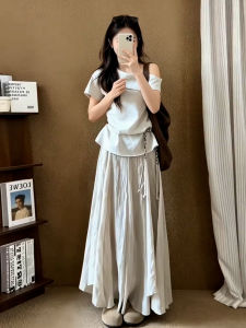 Homecore | Cross-Shoulder Elegant White Dress