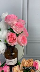 Rose Tropis X6 Bunga Artifical / Bunga Artificial / Bunga Plastik / Bunga Dekorasi / Dekorasi Pernikahan / Pernikahan