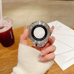 CD Patterned Magnetic Mobile Phone Finger Ring Holder Folding Lazy Bracket Cell Phone Stand for Magsafe iPhone 16-12 Pro Max