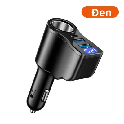 Bộ Sạc Xe Hơi USB PD 4 Cổng 66W Màn Hình Kỹ Thuật Số Bộ Sạc Nhanh 3.1A Cho iPhone Huawei - Bộ Sạc Điện Thoại Trên Ô Tô Đa Chức Năng