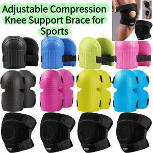 Adjustable Compression Knee Support Brace for Sports Breathable Polyester Knee Sleeve with Dual Straps Custom Fit