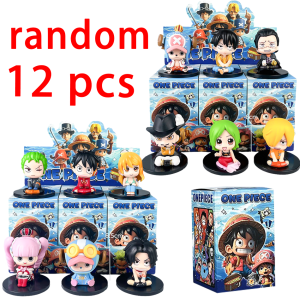 Bandai | One Piece Blind Box 1-12Pcs Random Figurine Luffy Zoro Collectible Anime Figure Desktop Ornament for Fans & Hobby Lovers Gifts