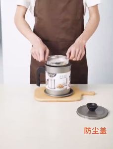 Stainless Steel Oil Container Strainer Cooking Grease Filter Oil Fat Strainer 1.4L - Paez Official