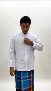 [ Nitaranz ] Baju Muslim Koko Haibah Bin Hasyim Kerah Shanghai Belahan Samping Polos Saku Depan