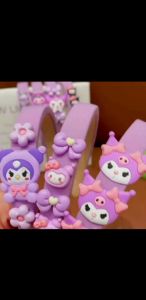 mitch168" Kuromi Childrens head buckle little girl non-slip cute cartoon headband