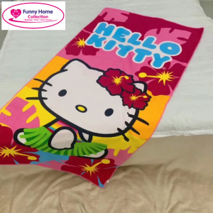 Bath Towel For Kids - Beach Towel - Hello Kitty Design - 70 cm x 142 cm