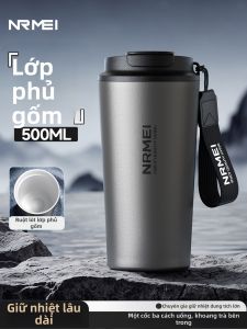 nRMEi | Ly Du Lịch Kinh Doanh Dung Lượng Lớn Thẩm Mỹ Có Lõi Gốm Cách Nhiệt 500ml