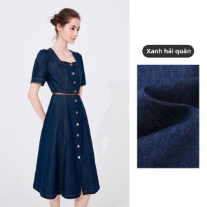 Navigare | Đầm denim công sở casual màu xanh summer