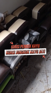 PROMO! kursi pendek kayu | Kursi jongkok kayu jati kuat dan kokoh | Jojodog TERMURAH