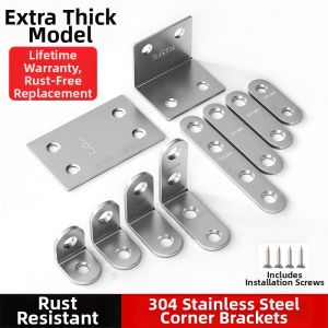 TEKANAI | Fixing L-Shaped Stainless Steel Angle Bracket 90 Degrees Thick