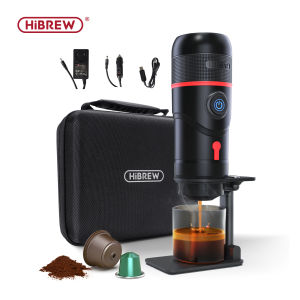 HiBREW Portable Coffee Machine for Car & HomeDC12V Expresso Coffee Maker Fit Nexpresso Dolce Pod Capsule Coffee Powder H4