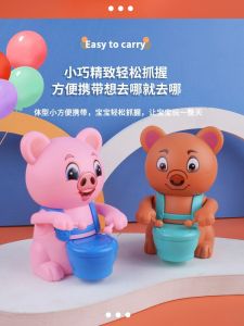 Kids New Creative Wind-up Toy Winding Drum Swing Cartoon Bear Drum Bear Stall Night Market Toy Gift