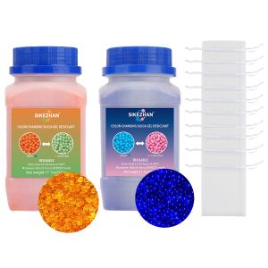 Orange & Blue Indicating Silica Gel Desiccant Beads 3-5mm Reusable Bulk Dehumidifier for 3D Printer Electronics CameraJewelry