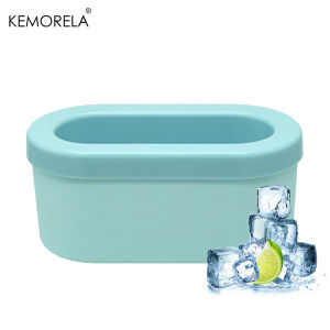 1PCS Silicone Ice Bucket Oval Ice Compartment Silicone Ice Cube Moulds Ice Making Ice Storage Box Cylinder Kitchen Ice Cube Tool