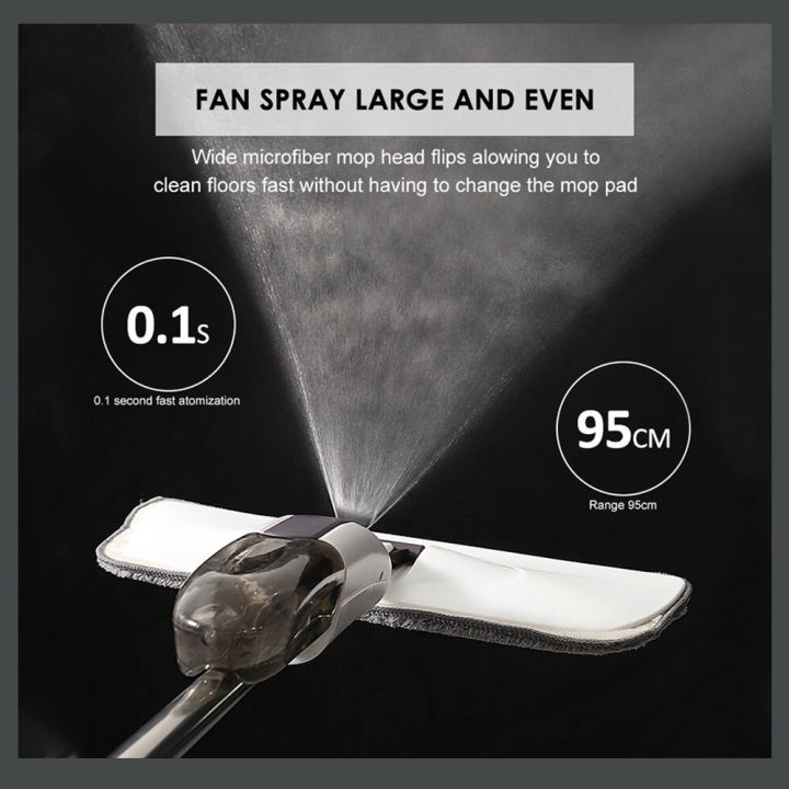 Easy Spray Mop With Microfiber Pad Mop Mop Spray 180 Degree Rotation