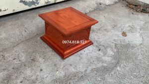 Đế hoa senKỷ sen gỗ hương đôn sen cao 17cm mặt vuông 202530dài 35 rộng 25