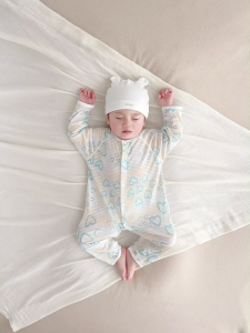 ชุดเด็กทารกแขนยาวผ้าโมดอลธรรมชาติ ชุดคลุมแอร์สำหรับทารก ชุดคลานเด็ก เนื้อผ้านุ่มเย็นสบาย ระบายอากาศดี ปลอดภัยดีต่อสุขภาพ