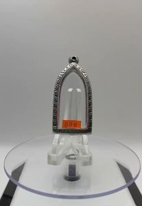 No.(088) ตลับพระ กรอบพระสแตนเลสลายไทย พระลีลา พระกรุ หรือพิมพ์ใกล้เคียง ขนาดวงใน 2.4*4.8 ซม. ขนาดที่ใส่สวย 2.1*4.5 ซม. หรือขนาดพระใกล้เคียง