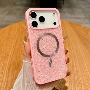 Ốp Điện Thoại iPhone Air Chống Sốc Tích Hợp MagSafe Đính Kim Cương Toàn Bộ Sang Trọng Dành Cho Pro Max 18 17 16 Plus