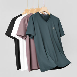 Loose Fit Modal Cotton Short Sleeve T-Shirt Mens plus Size Half Sleeve Shirt Breathable Summer Cool Feeling Basic Style