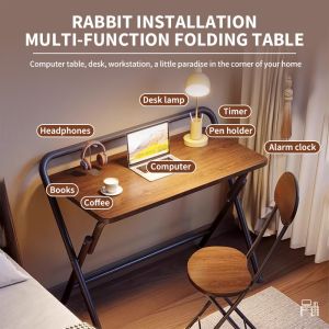 Foldable Computer Table Portable Study Desk Simple Bedroom Study Small Desk Adjustable Laptop Table Meja Computer