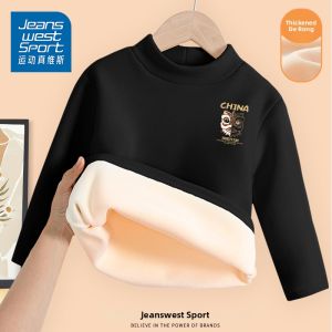 Thermal Warmth Winter Underwear For Boys Half-high Neck Shirt