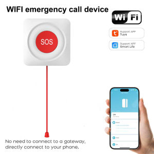 WIFI Zigbee Buttontons SOS Push-button Work with Tuya Telephone Home Alarm Security Protection Emergency for Elderly Emergenc