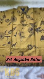 Setelan Sarung Kemeja Pria Lapis Furing Lengan Panjang Motif Angsaka Salur Bahan Katun Halus Premium