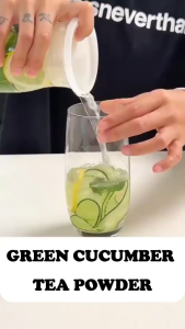 Green Cucumber Tea Powder Healthy Drink for Weight Management Detox & Daily Wellness Snack
