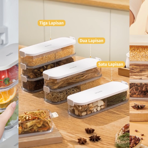 ECOCO Leak Proof Food Container - Wadah Makanan Anti Bocor Tempat Makan Tahan Tumpah Kotak Penyimpanan Makanan Kedap Udara Food Container Anti Tumpah Wadah Makanan Segel Rapat Tempat Bekal Anti Bocor Kotak Makan Estetik & Aman