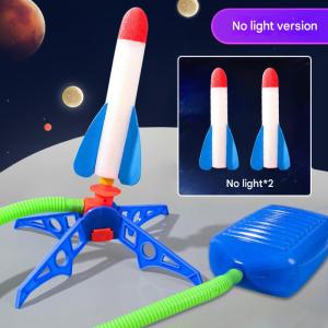 Kids Outdoor Rocket Launching Game - Air Pressed Soaring Rocket Suit Jumps Air-Powered Foot Pump Launcher Toy for Children