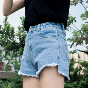 High Waist Wide Leg Short Jeans Womens Summer New Style Slimming Retro A-Line Hot Pants Cotton Stretch Denim Shorts