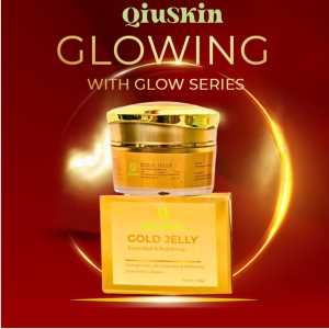 QiuSkin Gold Jelly Extra Glowing Skincare Pemutih kulit wajah Dan Penghilang flek hitam Bpom