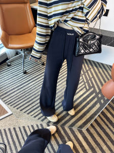 High Waist Flared Casual Pants Womens New Style Autumn Modal Elastic Slimming Sweatpants Comfortable High Waist Bell Bottoms