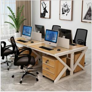 Office Desk and Chair Set 4-seater Computer