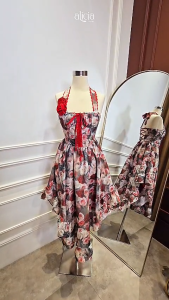 Aliciacouture - Wonderland Collection - Madamoile Dress - Floral Chiffon Ruffle Dress - Garden Party