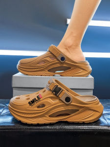 Sports Sandals Mens Summer Outdoor Wear Anti-Slip Office Thick Bottom Slip-On Beach Shoes Breathable EVA Material Low Heel