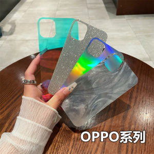 Transparent Heart Shaped DIY Sticker Back Card for OPPO Phone Reno12/11 A91/A93/A95/A93 Findx7pro Acrylic Protective Cover Shell