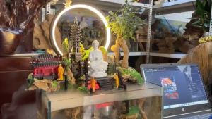 Tượng phật adida trắng cao cấp cao 10cm - Phụ kiện trang trí tiểu cảnh bể cá non bộ sân vườn (TM04)