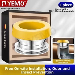 YEMO | Stainless Steel Anti-Odor Leakproof Thickened Gasket for Toilet Flange