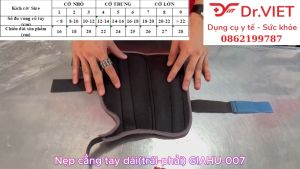 Nẹp cẳng tay dài trái phải GiaHu-007 là dụng cụ giúp cố định chấn thương gãy xương bong gân cẳng tay cổ tay và bàn tay phù hợp cả tay trái và phải hỗ trợ sơ cứu chăm sóc chấn thương.