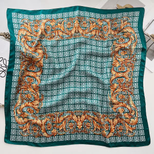 ผ้าพันคอไหมลายดอกไม้สไตล์วินเทจ ผ้าพันคอขนาดเล็กสำหรับผู้หญิง ฤดูใบไม้ผลิและฤดูใบไม้ร่วง สายรัดกระเป๋า ตกแต่ง สายรัดกระเป๋า แฟชั่น