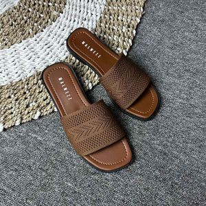 Sendal Slop Wanita Teplek terbaru Sandal Slop Cewek Rajut sendal wanita Kekinian