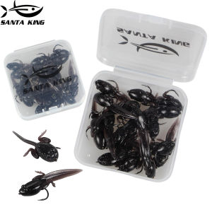 10Pcs/20Pcs Soft Fishing Lures Tadpole Soft Baits Realistic Biomimetic Bait with Fishing Hook for Bass Trout Freshwater Fish